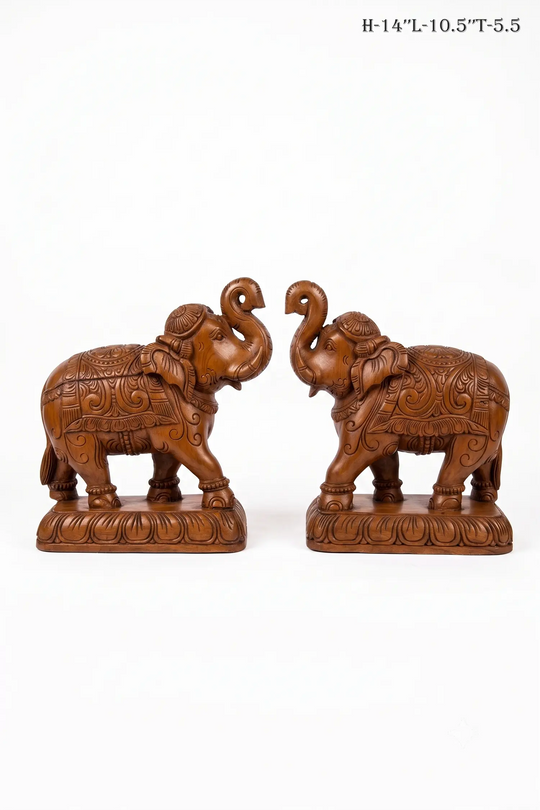 Premium Wooden Elephant Decor for Living Room