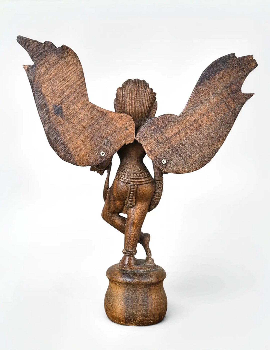 Handcrafted Wooden Angel Sculpture – Premium Statue for Home Decor 16"