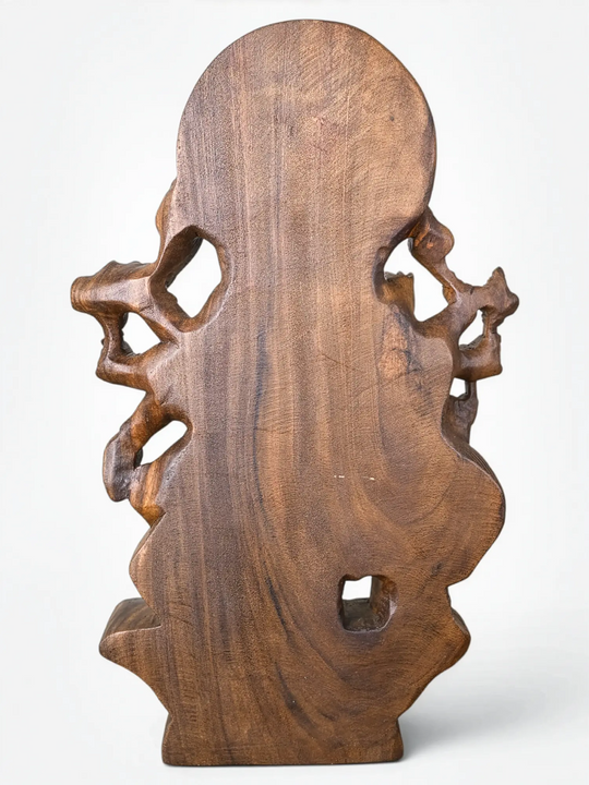 Authentic Wooden Drishti Ganesha Sculpture for Elegant Interiors & Vastu 24''