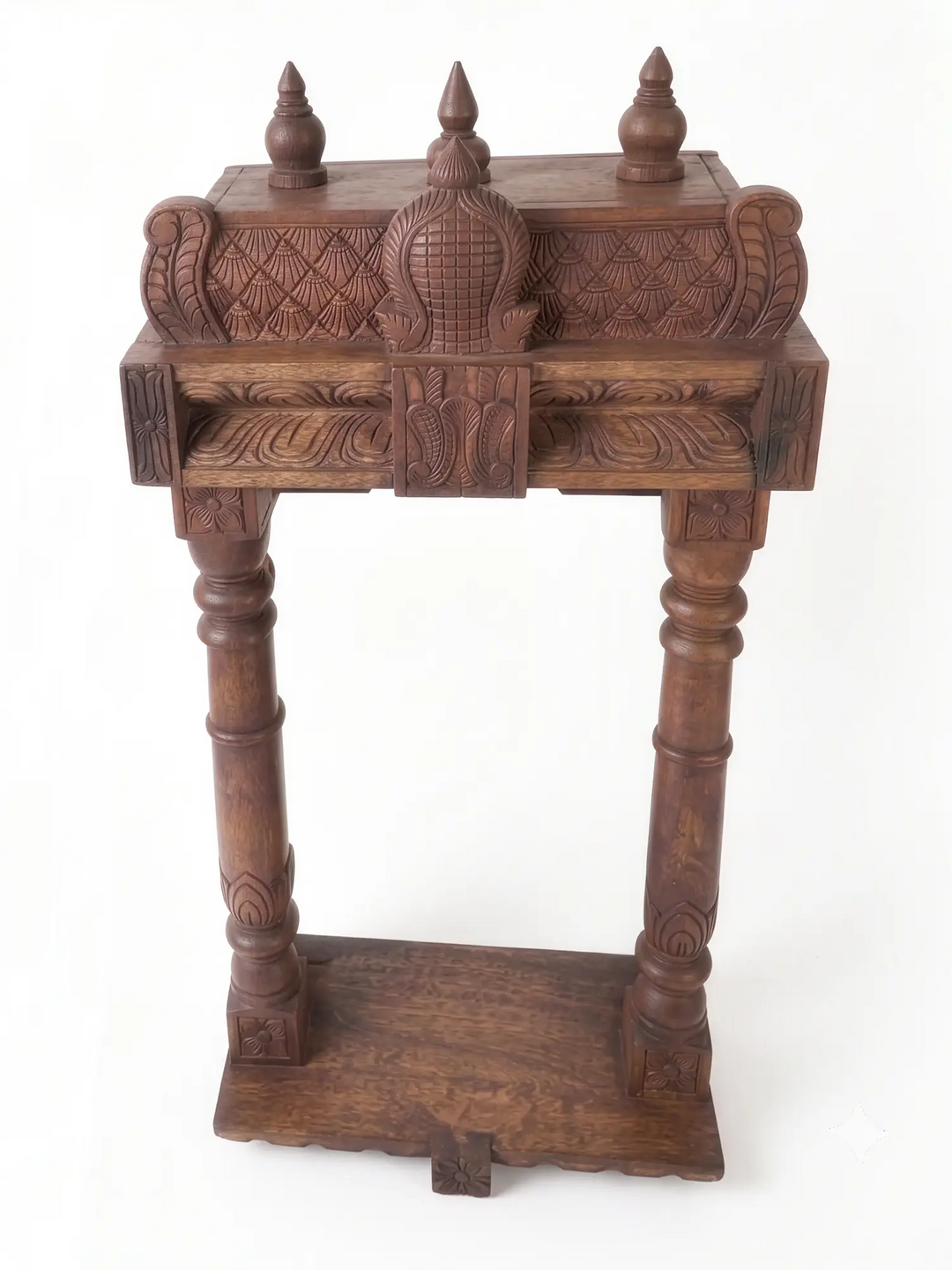 Traditional Wooden Mandir for Home -Premium Pooja Mandapam 32''
