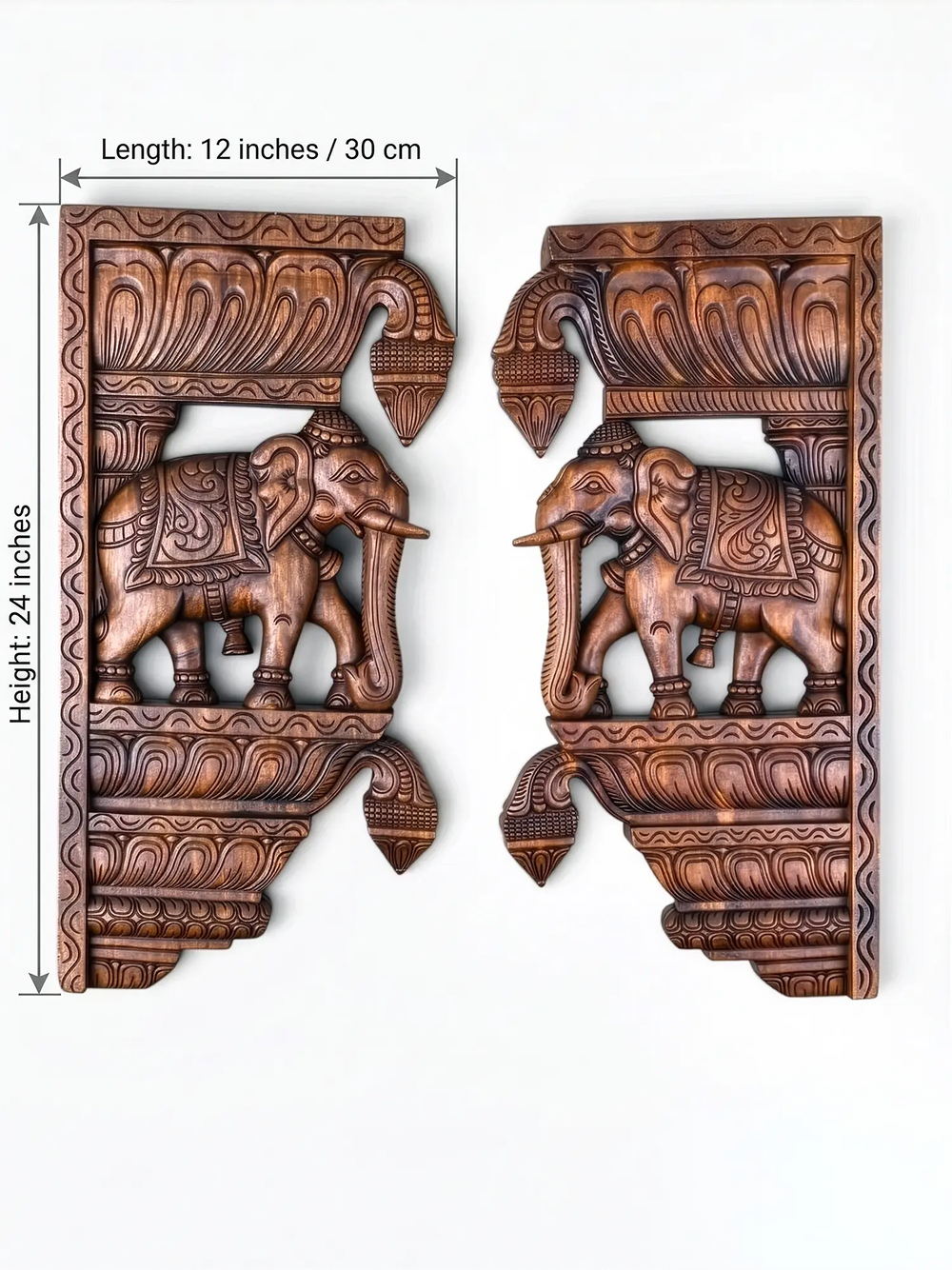 Decorative elephant wooden architectural brackets