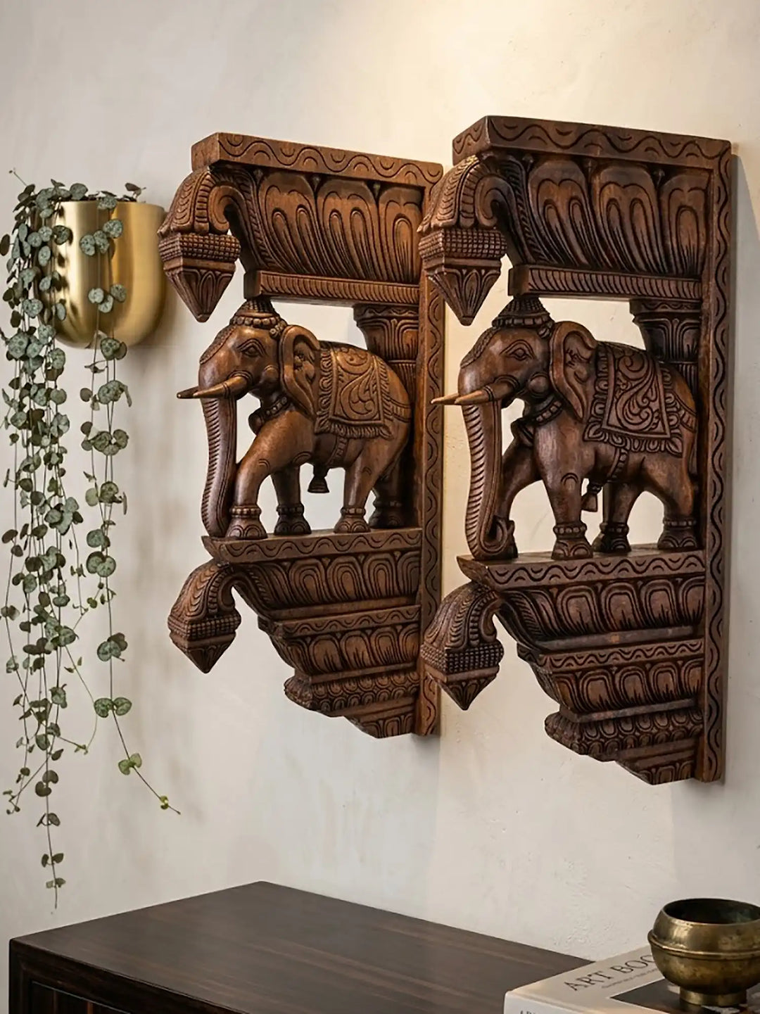 Wooden Elephant Architectural Corbels for Heritage Homes 24''