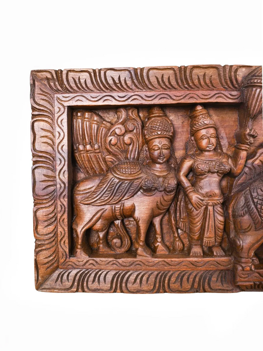 Wooden Lakshmi wall Panel for living room and pooja room.
