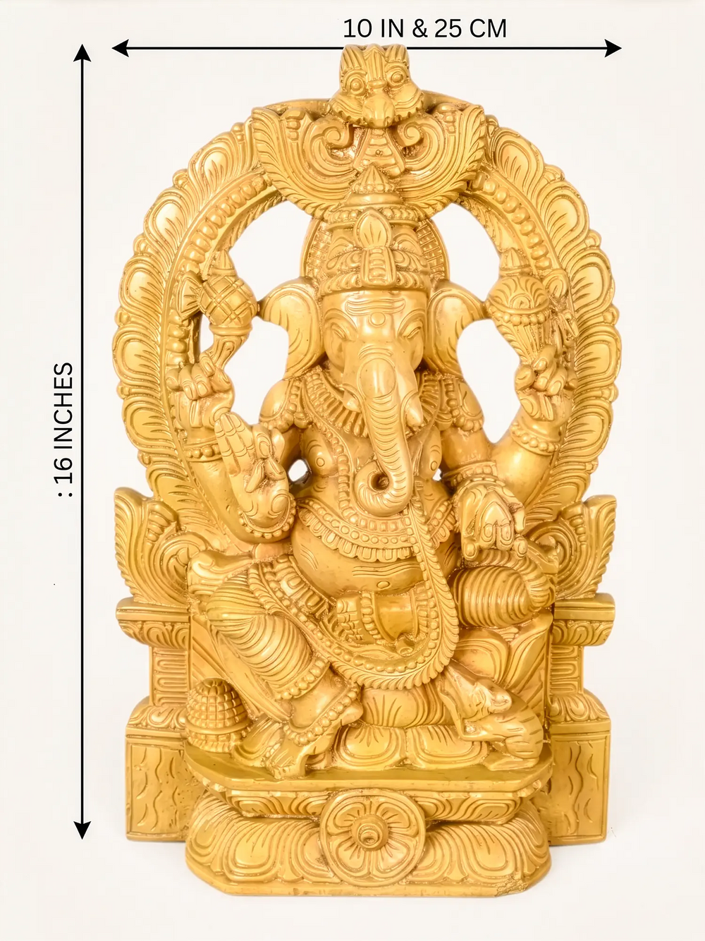 Premium Wooden Ganesh Idol – South Indian Temple Art