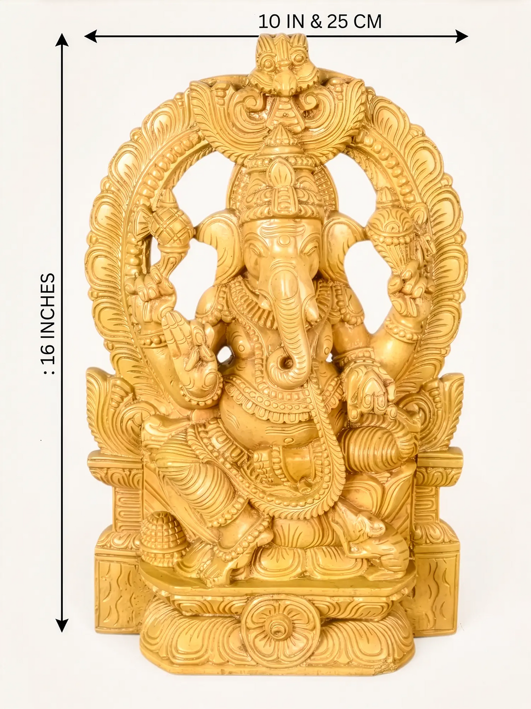Premium Wooden Ganesh Idol – South Indian Temple Art