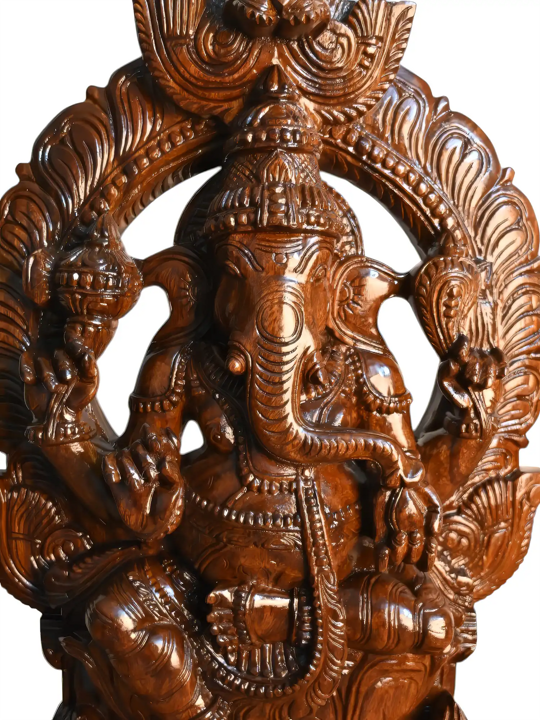 Premium wooden Ganesha idol for home, office, and devotional spaces