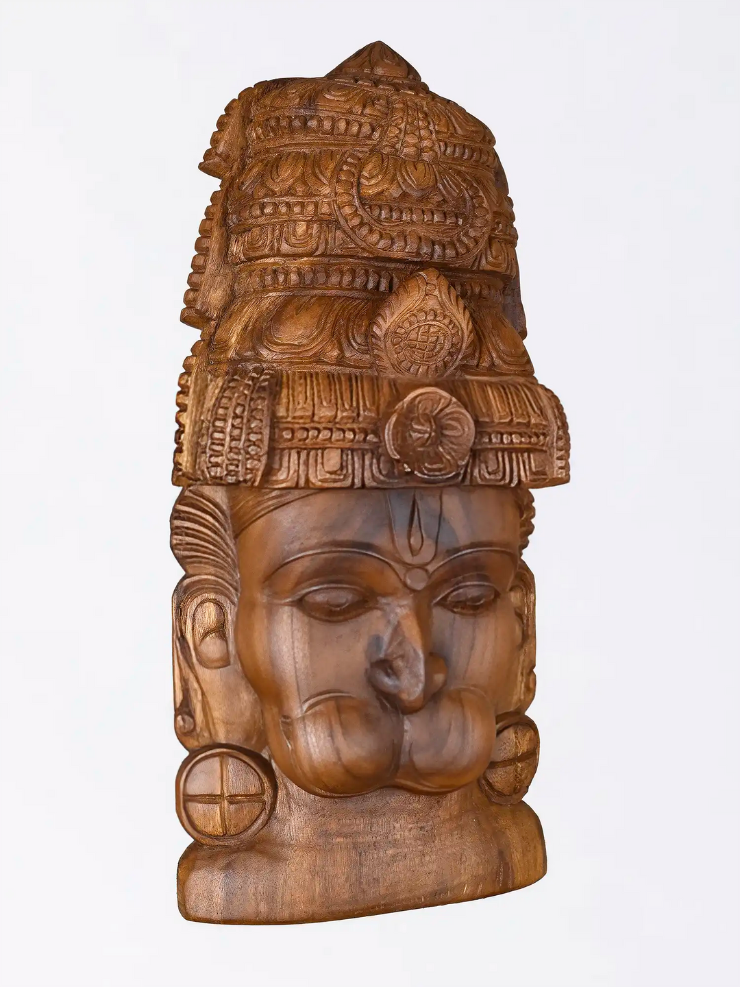 Wooden Anjaneya mask for pooja room wall decor