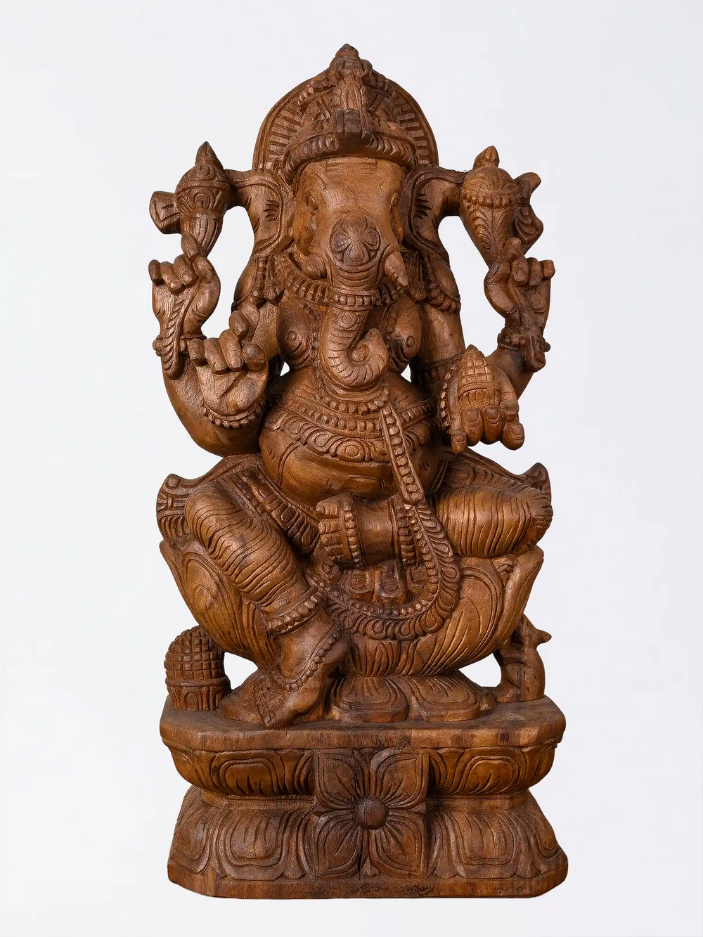 Traditional handcrafted Vinayaga wood sculpture