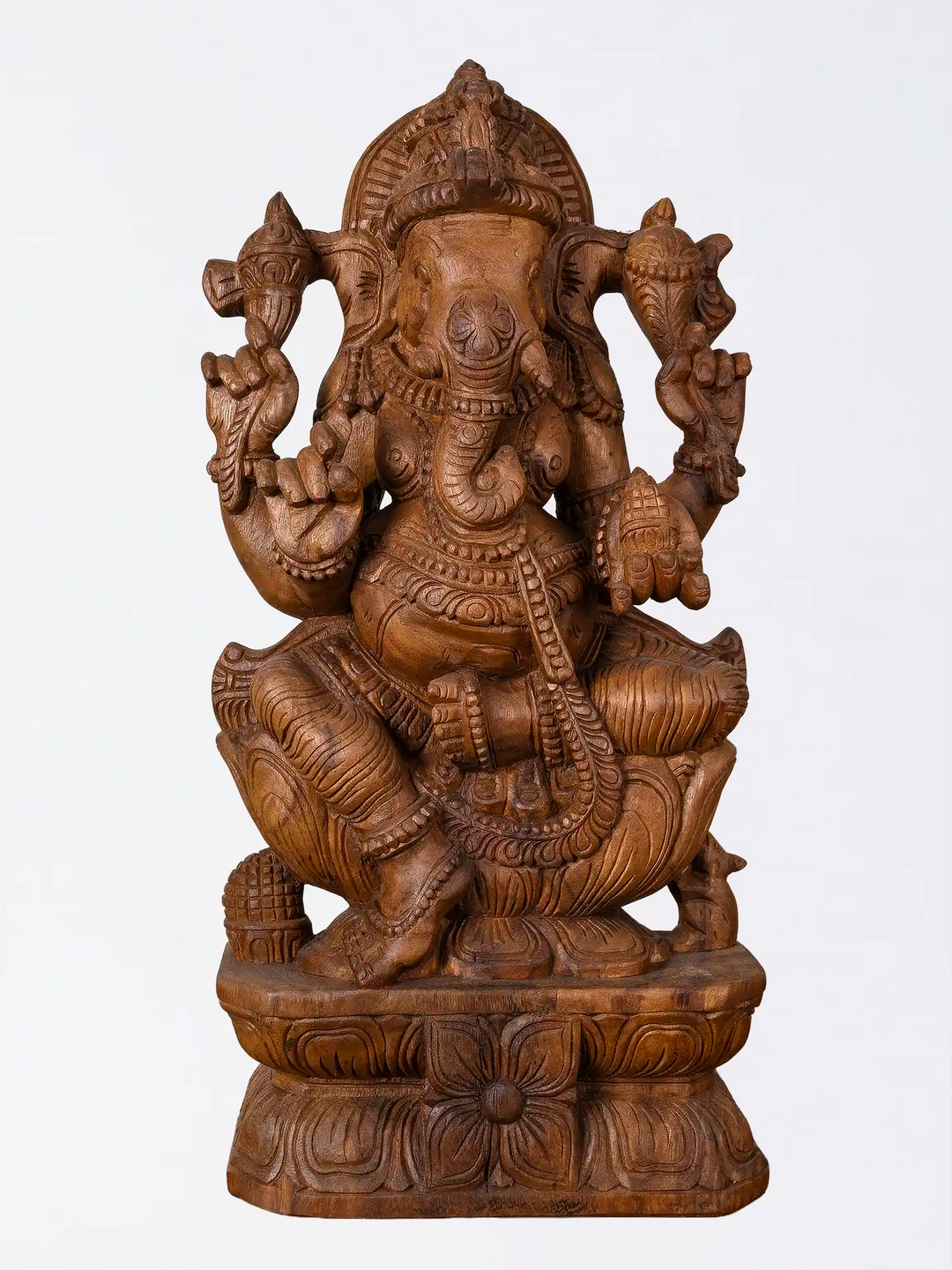Traditional handcrafted Vinayaga wood sculpture
