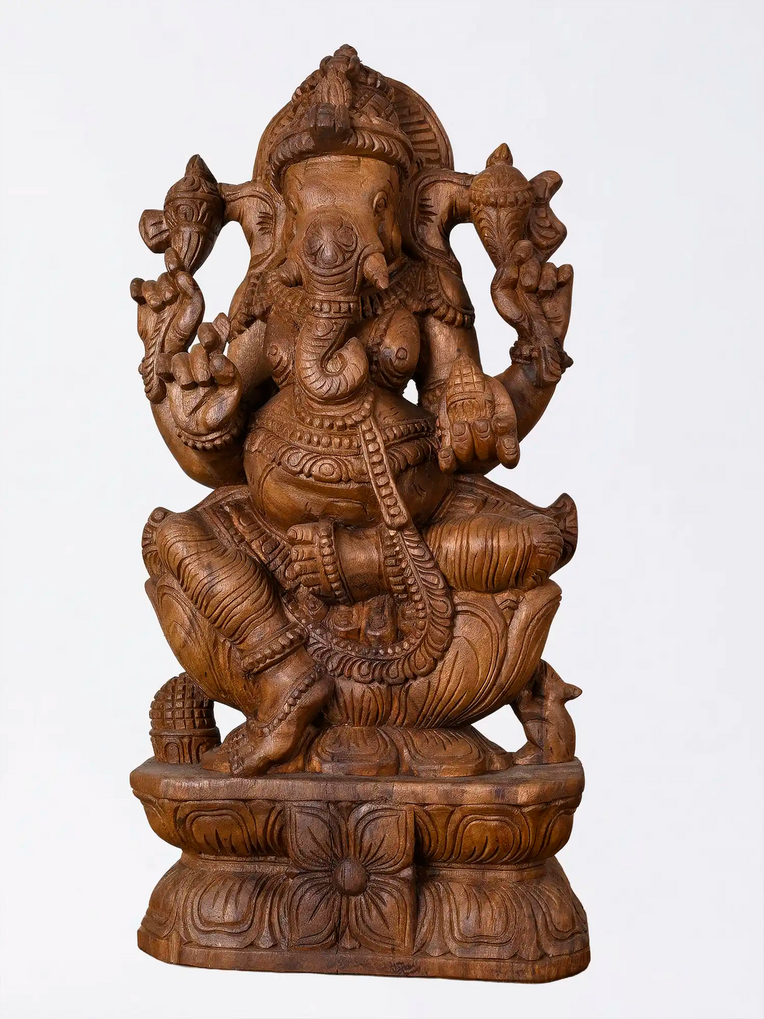 Wooden Vinayaga idol for pooja room decoration