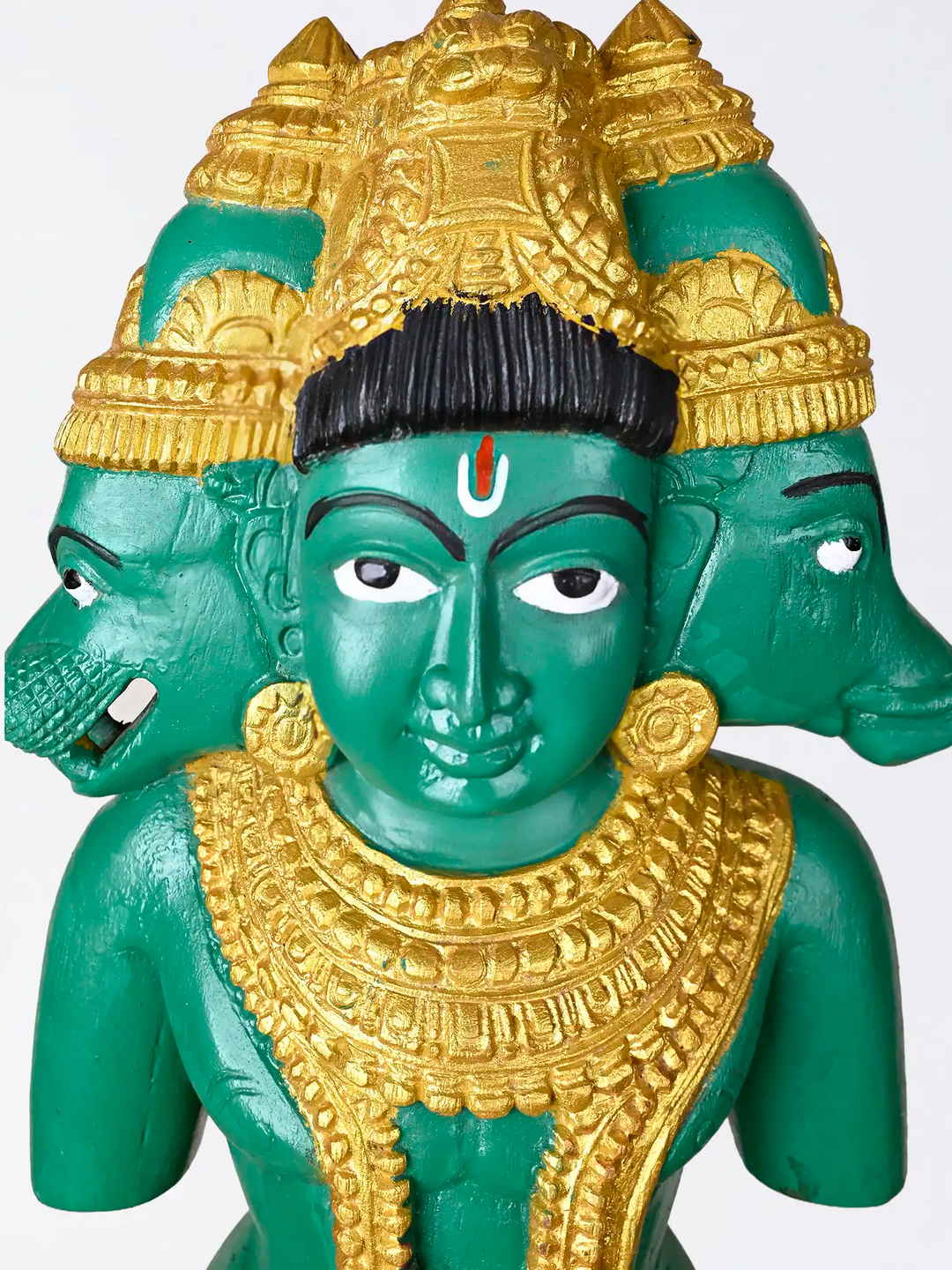 Trinity of Vishnu, Varaha & Narasimha - Handcrafted Wooden Sculpture