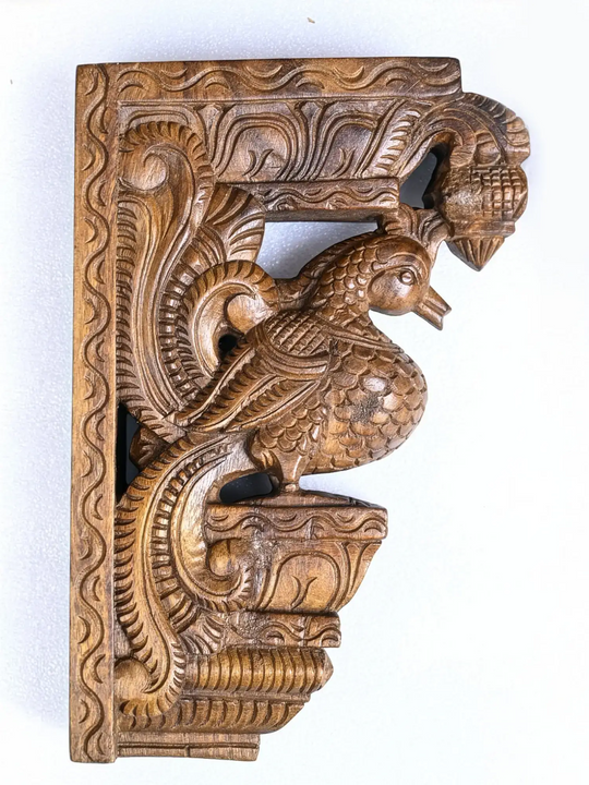 Decorative handcrafted Hamsa wooden corbel for doors, pillars and interiors