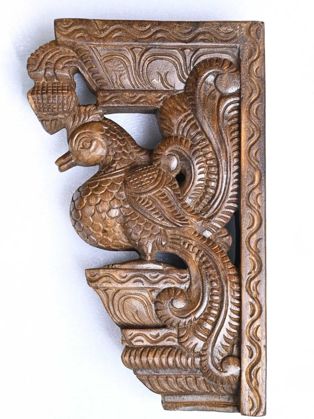 Wooden Hamsa Wall Brackets – Hand Carved Annam Corbels 12"