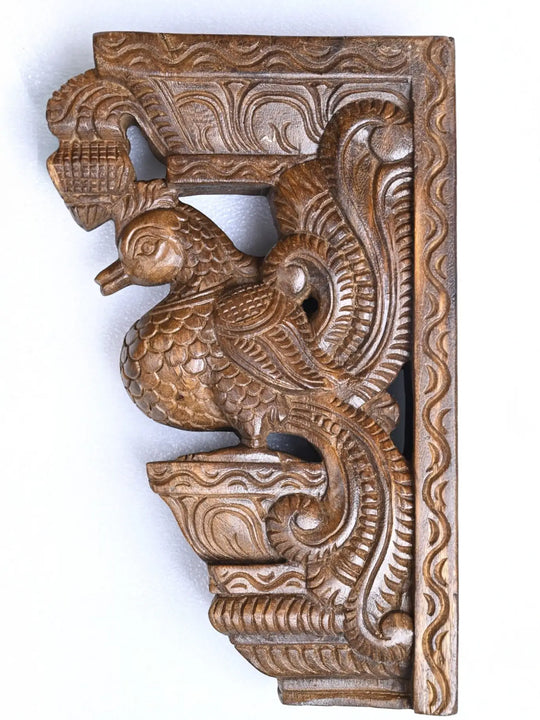 Wooden Hamsa Wall Brackets – Hand Carved Annam Corbels 12"