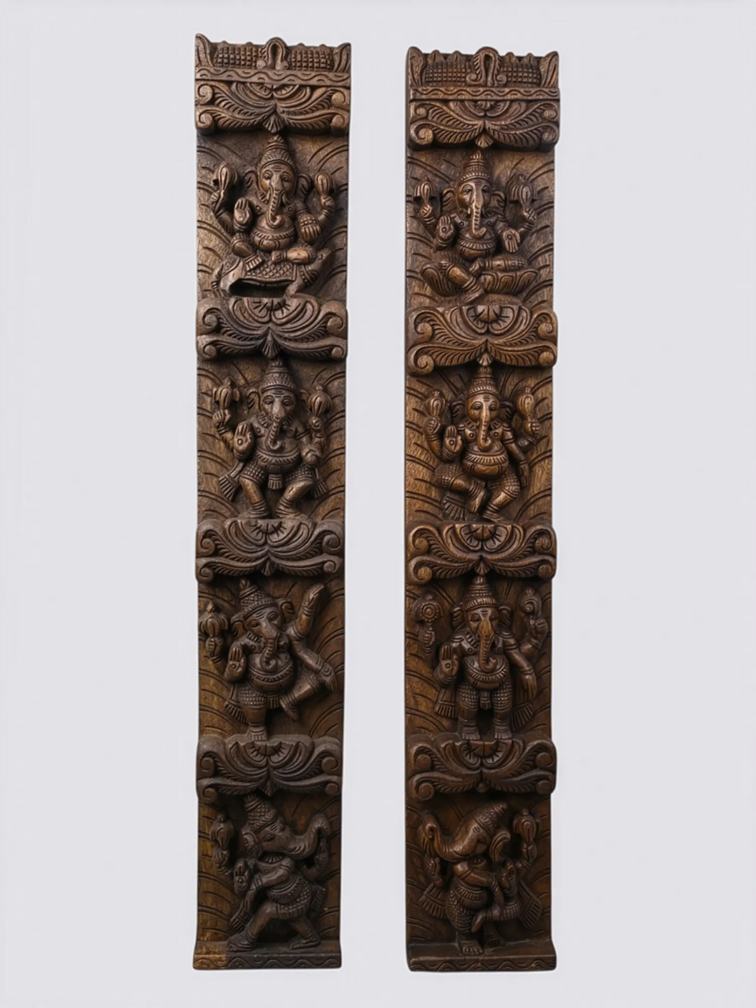 Ashta Ganesha Vertical Wall Panel