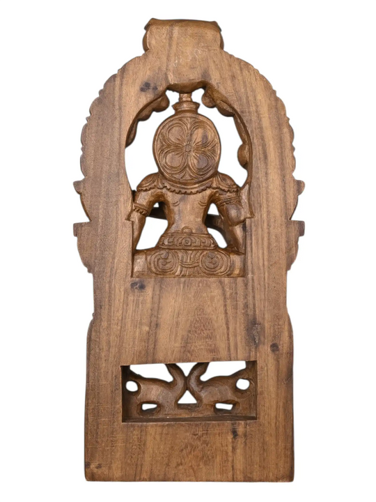 Goddess Saraswati Wooden Statue | Traditional Indian Handicraft