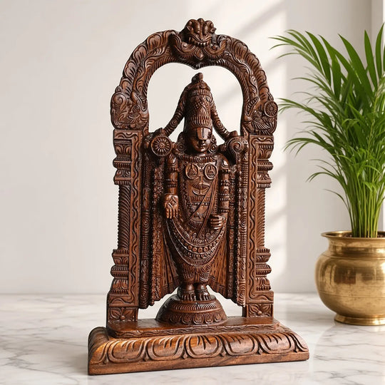 Tirupathi Balaji Swamy wooden idol for home decor