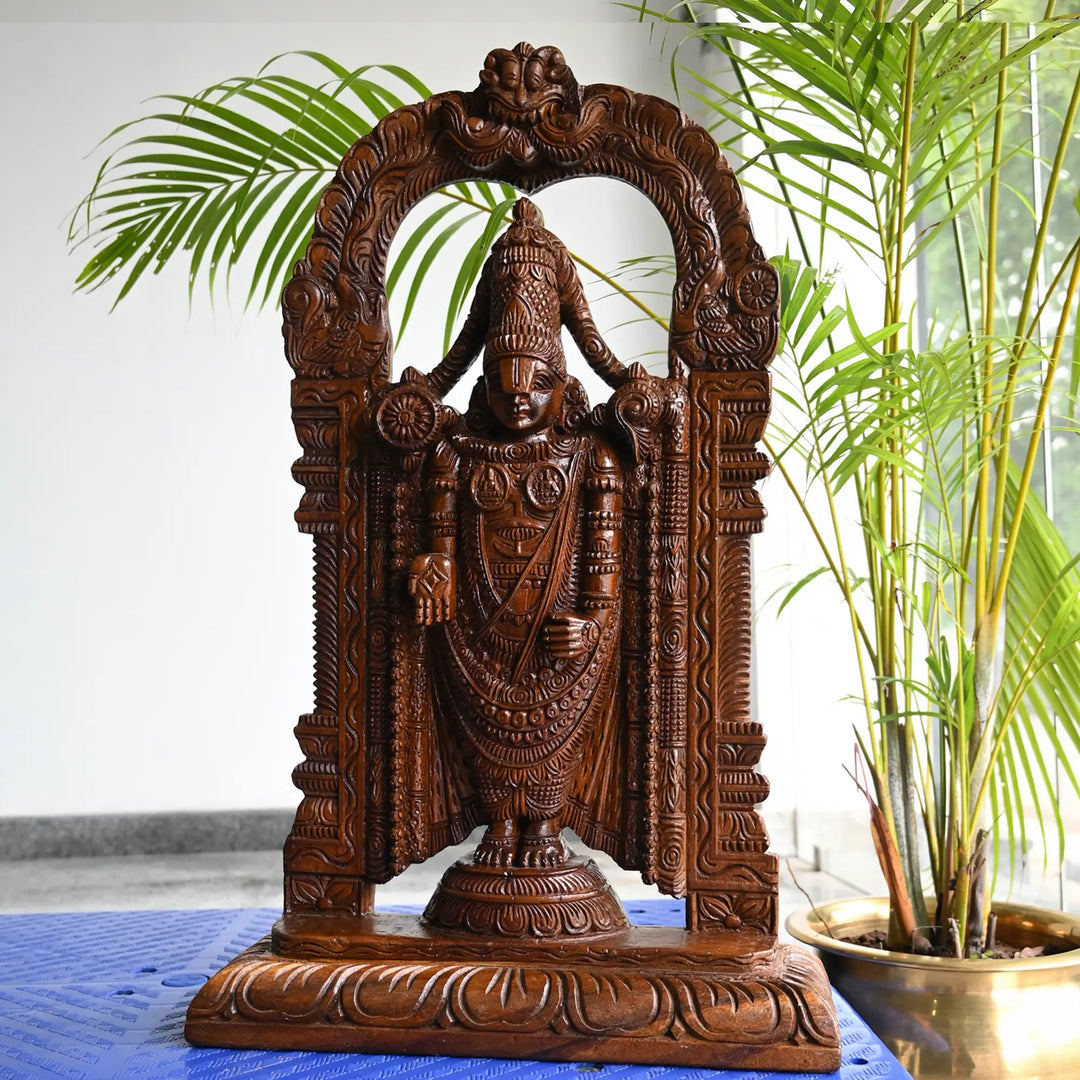 Balaji Swamy wooden idol for festive and devotional gifting