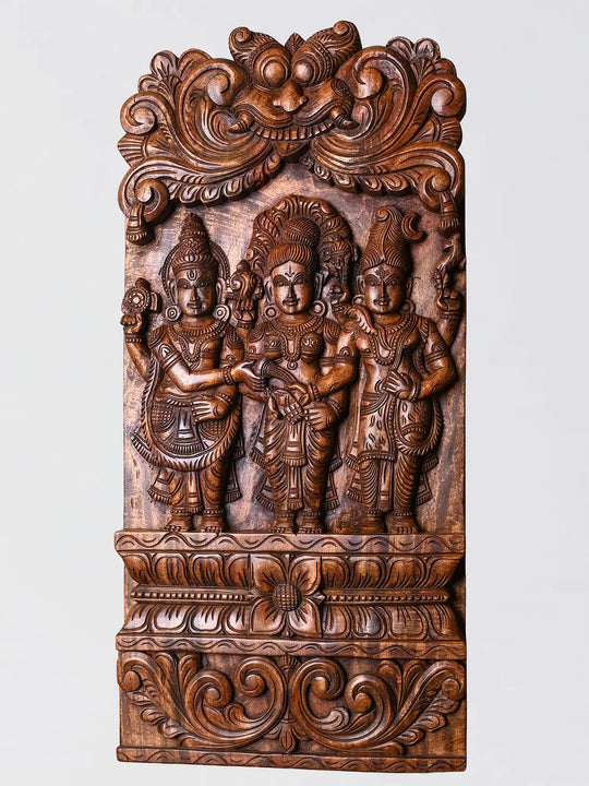 Meenakshi Thirukalyanam Wooden wall hanging panel