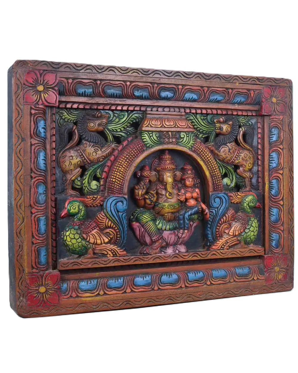 Wooden  Vallabha Ganesha idol