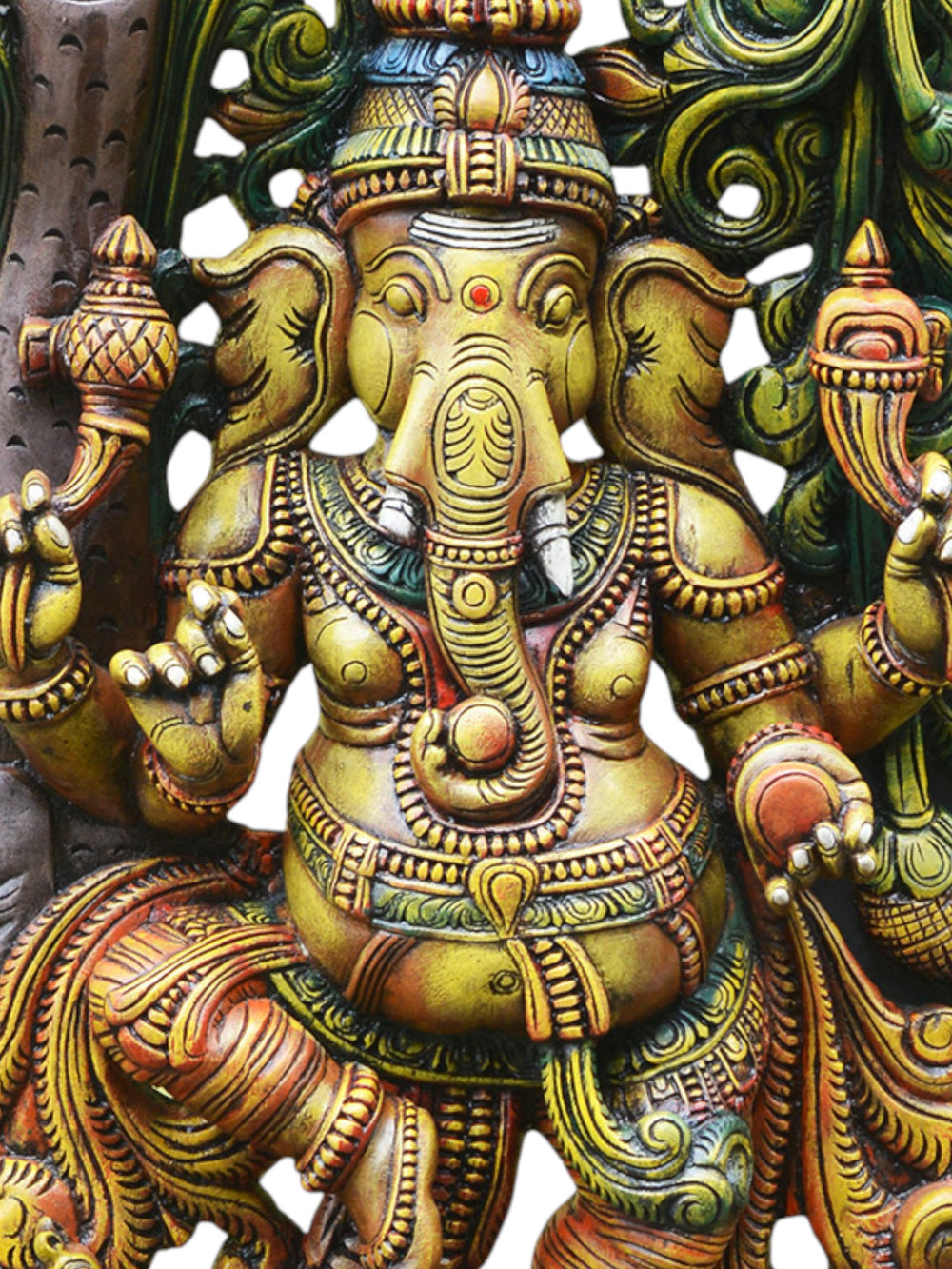Nartaki Ganesh on kirthi Mukha jali work wall Mount 60"