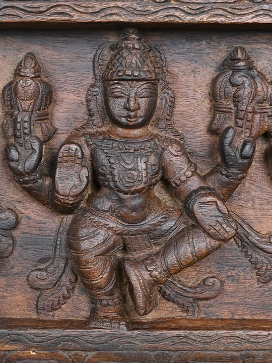 Carved Most Powerful Lords Wooden panel 36"