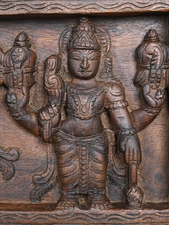 Carved Most Powerful Lords Wooden panel 36"