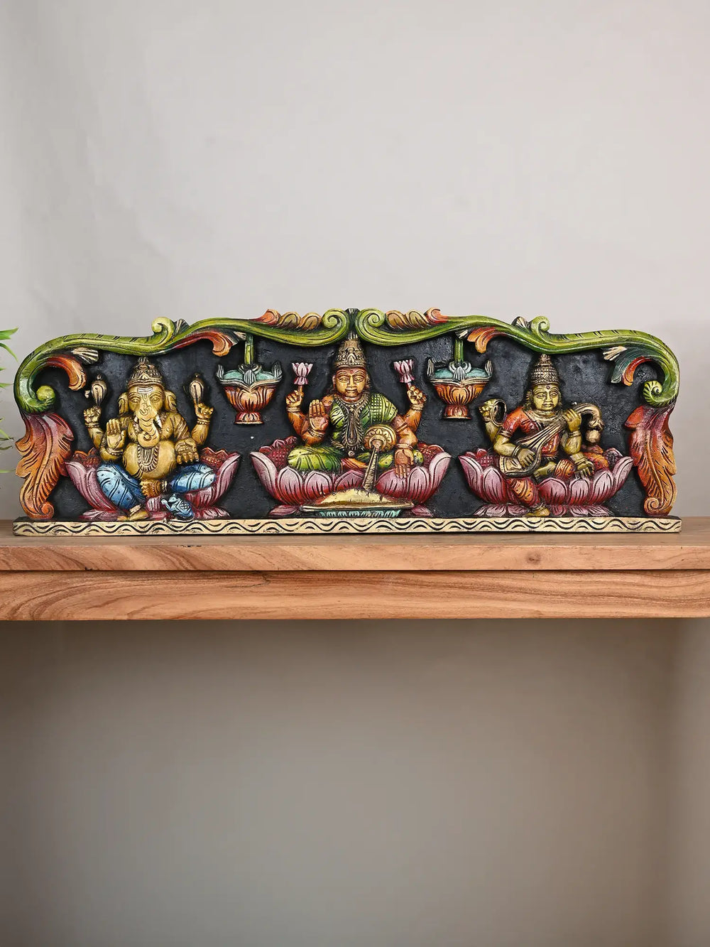 Wooden MahaLakshmi Panel