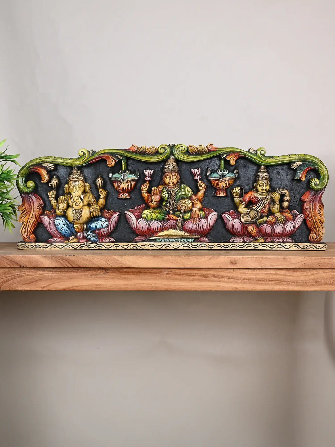 Wooden MahaLakshmi Panel