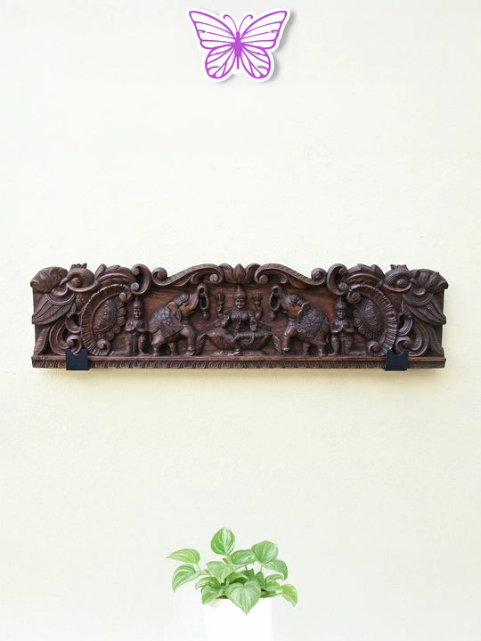GajaLakshmi with Sevagars Floral Design  Panel 48"
