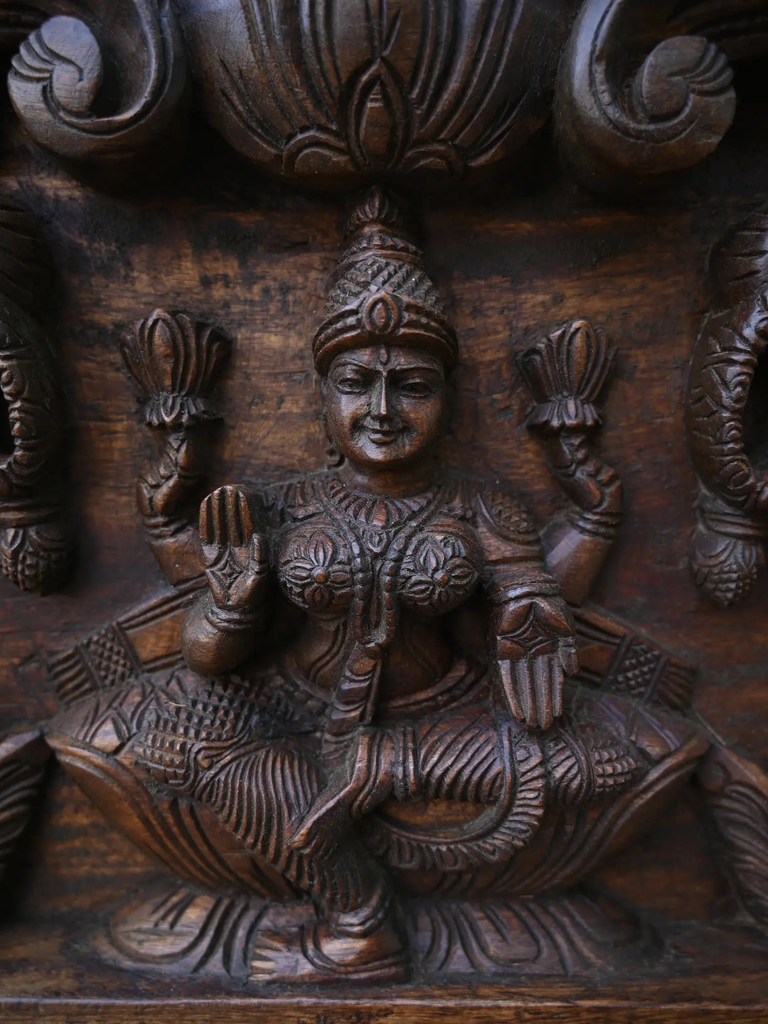 GajaLakshmi with Sevagars Floral Design  Panel 48"