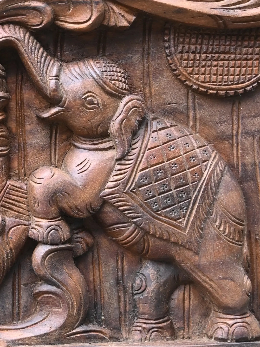 Peacock Design GajaLakshmi, Ganesh, Saraswathi Horizontal Wall Panel 48"