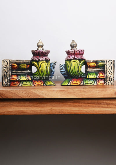 Unique Coloured Bodhil Wooden Wall Decor Brackets 10"
