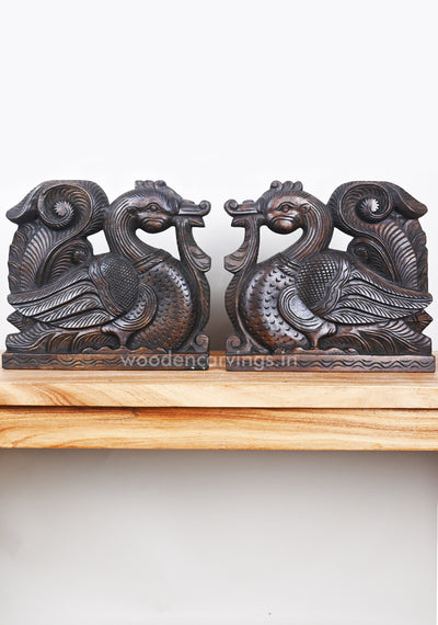 Mythical Bird Hamsa (Annapakshi) Paired Entrance Decor Wall Mount 13"