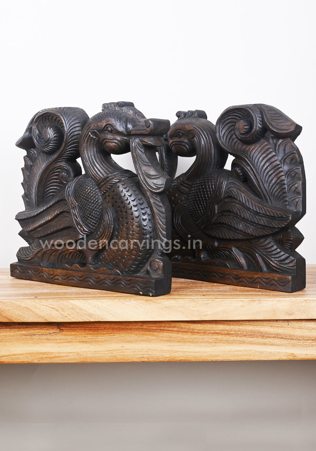 Mythical Bird Hamsa (Annapakshi) Paired Entrance Decor Wall Mount 13"