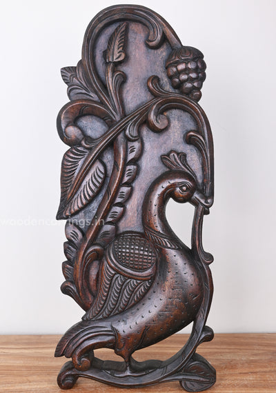Light Weight Hamsa Bird Standing on Grapes Tree and Eating Sweet Grapes Decorative Wall Mount 24"