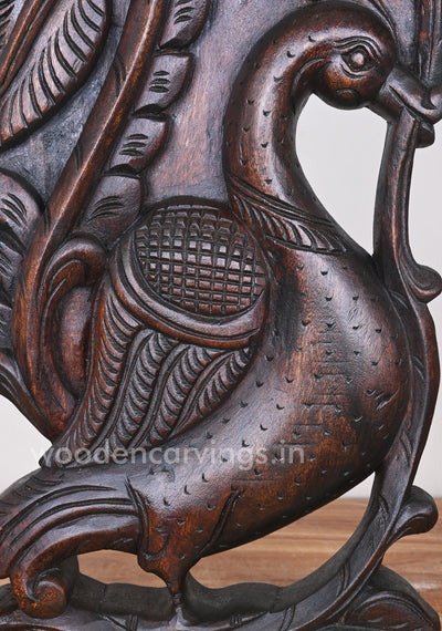 Light Weight Hamsa Bird Standing on Grapes Tree and Eating Sweet Grapes Decorative Wall Mount 24"