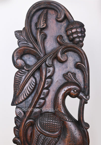 Light Weight Hamsa Bird Standing on Grapes Tree and Eating Sweet Grapes Decorative Wall Mount 24"