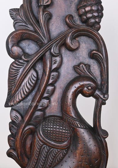 Light Weight Hamsa Bird Standing on Grapes Tree and Eating Sweet Grapes Decorative Wall Mount 24"