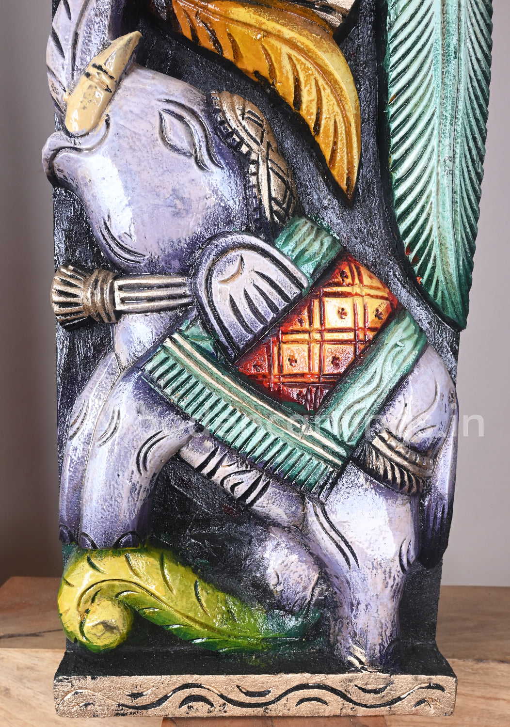Parrots Eats Sweet Grapes on Tree Natural and Realistic look Coloured Wooden Wall Panel 36"
