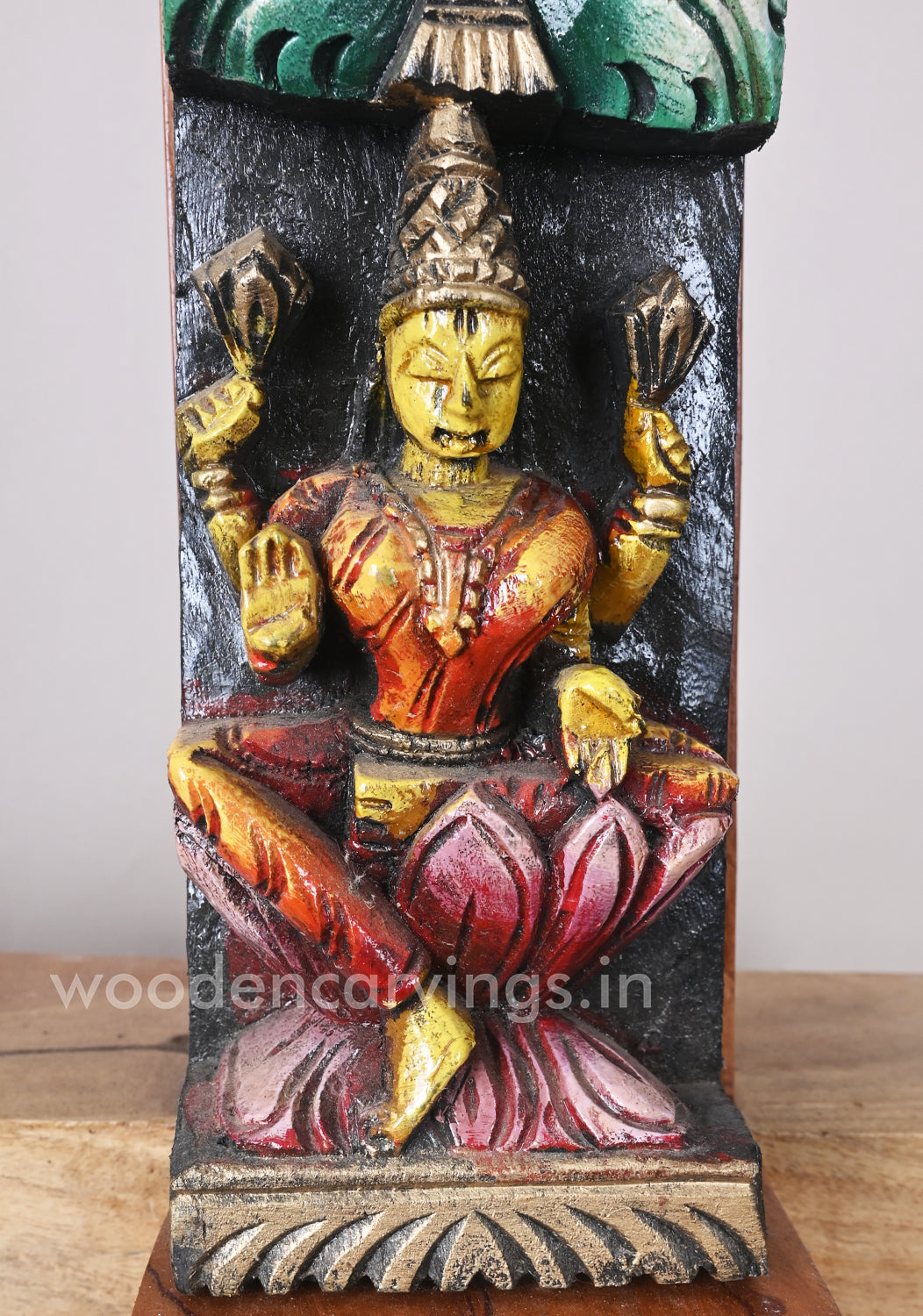 Eight incarnations of Lakshmi Devi Called Asta Lakshmi Vertical Multicoloured Wall Panel 36"