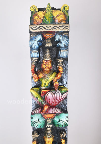 Eight incarnations of Lakshmi Devi Called Asta Lakshmi Vertical Multicoloured Wall Panel 36"