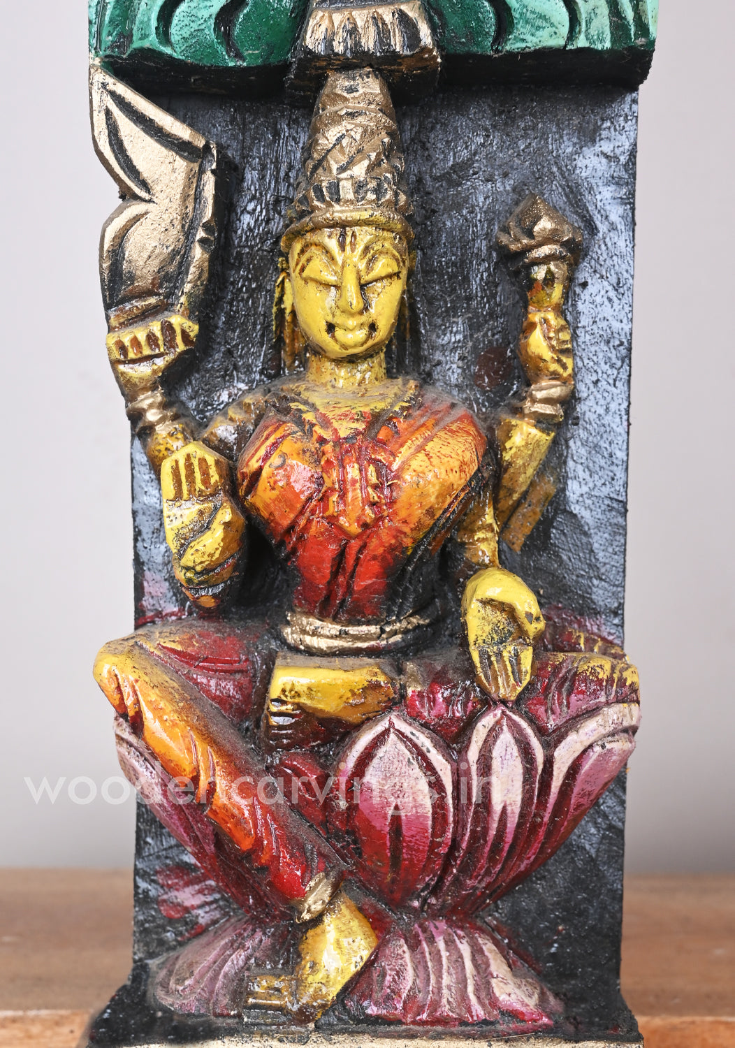 Eight incarnations of Lakshmi Devi Called Asta Lakshmi Vertical Multicoloured Wall Panel 36"