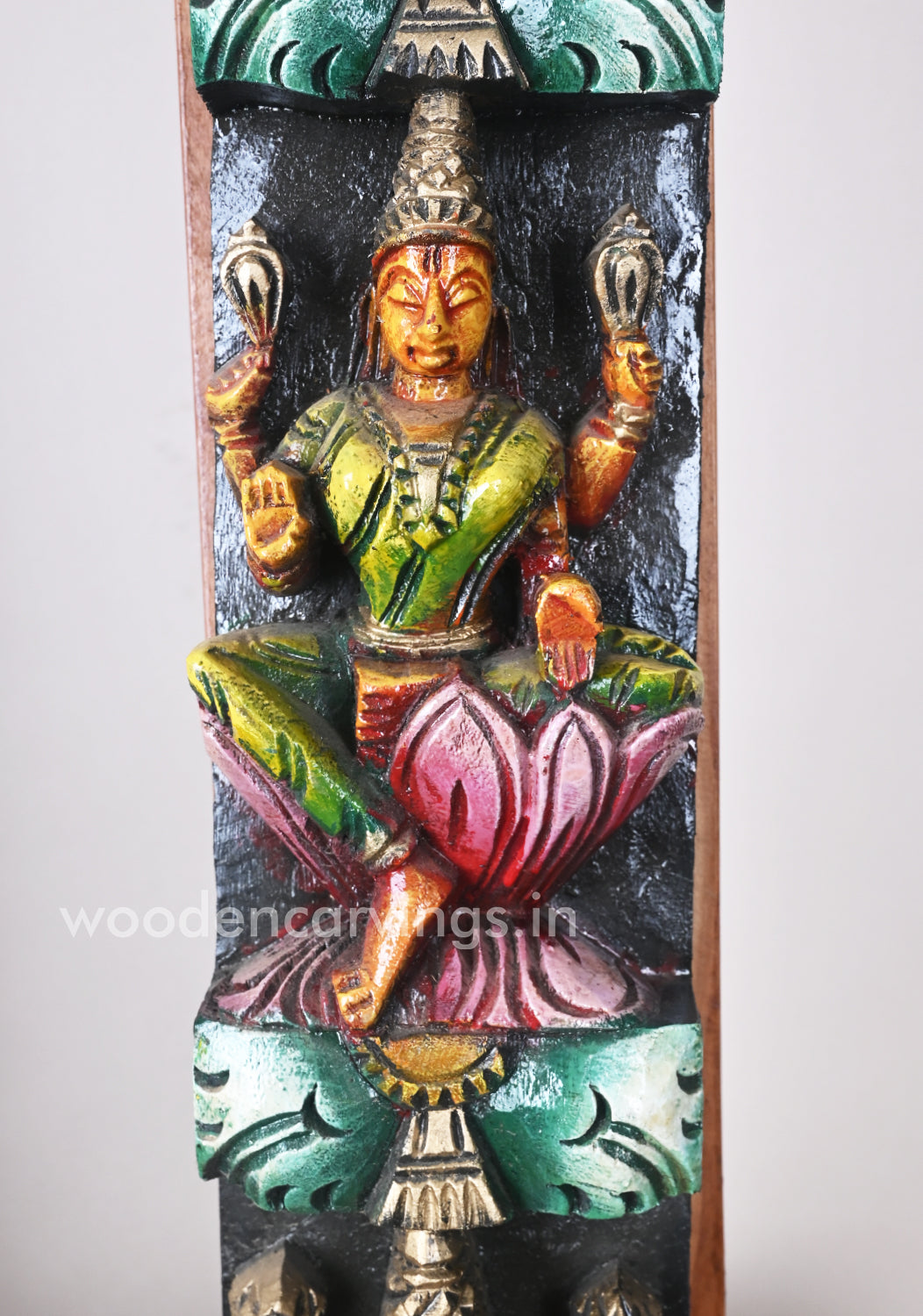 Eight incarnations of Lakshmi Devi Called Asta Lakshmi Vertical Multicoloured Wall Panel 36"