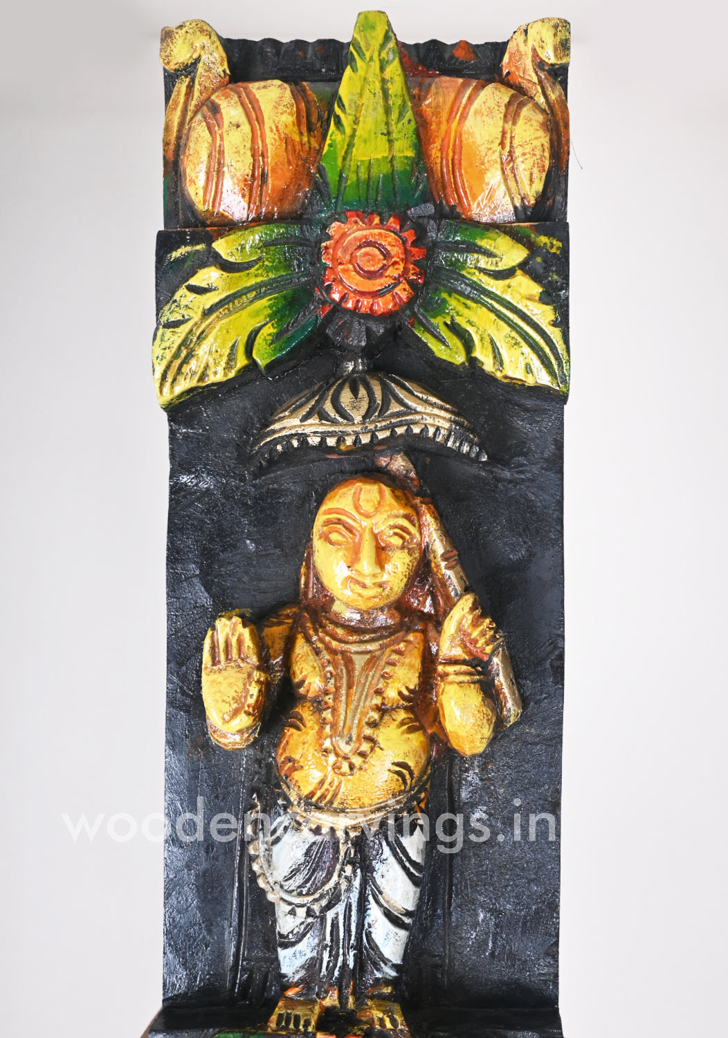 Evils Mahavishnu Ten Avatars Vertical Multicoloured wooden  Panel 42"