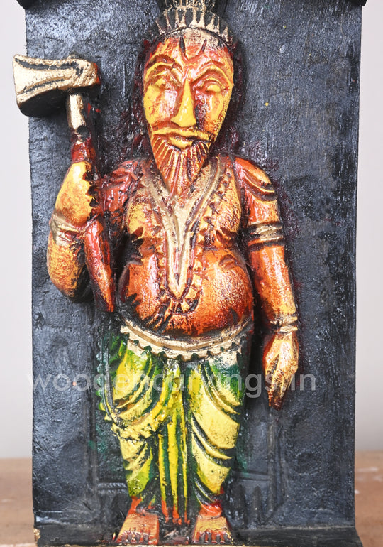 Evils Mahavishnu Ten Avatars Vertical Multicoloured wooden  Panel 42"
