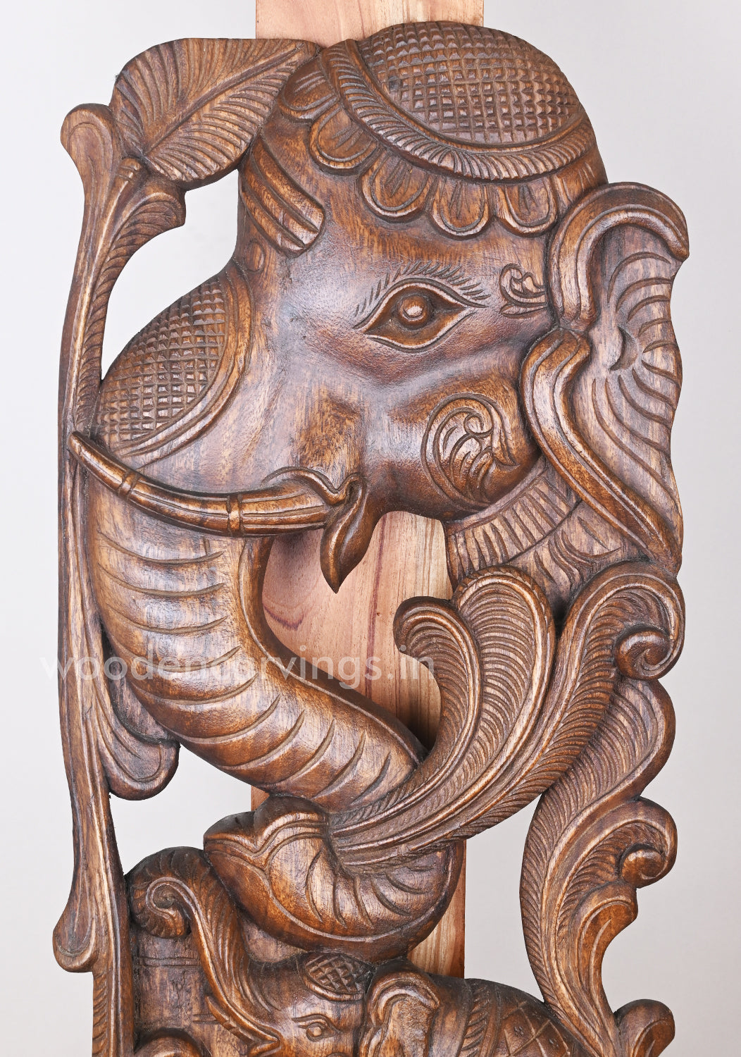 Lucky Mother with Baby Elephant Eating Tree Home Decor Wall mount 25"
