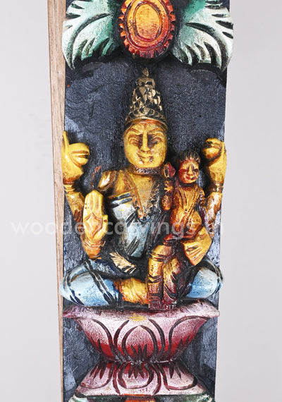Vertical Eight Lakshmi's Incarnations Multicoloured Paired Wall Mount 36"
