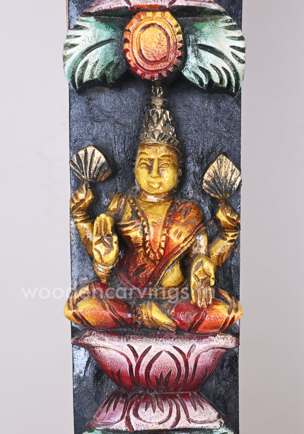Vertical Eight Lakshmi's Incarnations Multicoloured Paired Wall Mount 36"