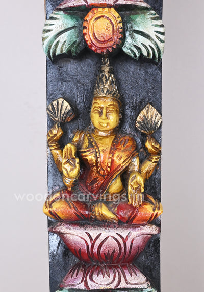 Vertical Eight Lakshmi's Incarnations Multicoloured Paired Wall Mount 36"